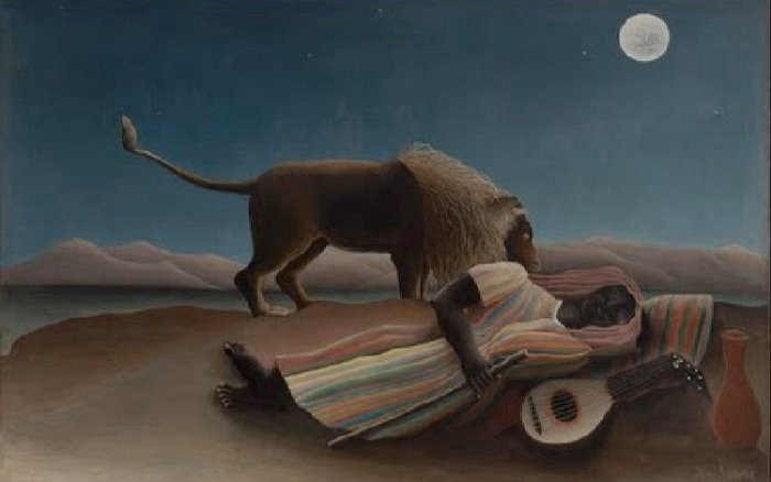 Agape Smaranda-Henri Rousseau le Douanier-The Sleeping Gypsy